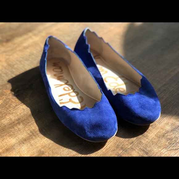 Sam Edelman Shoes - Sam Edelman “Alaine” scalloped blue suede (used)